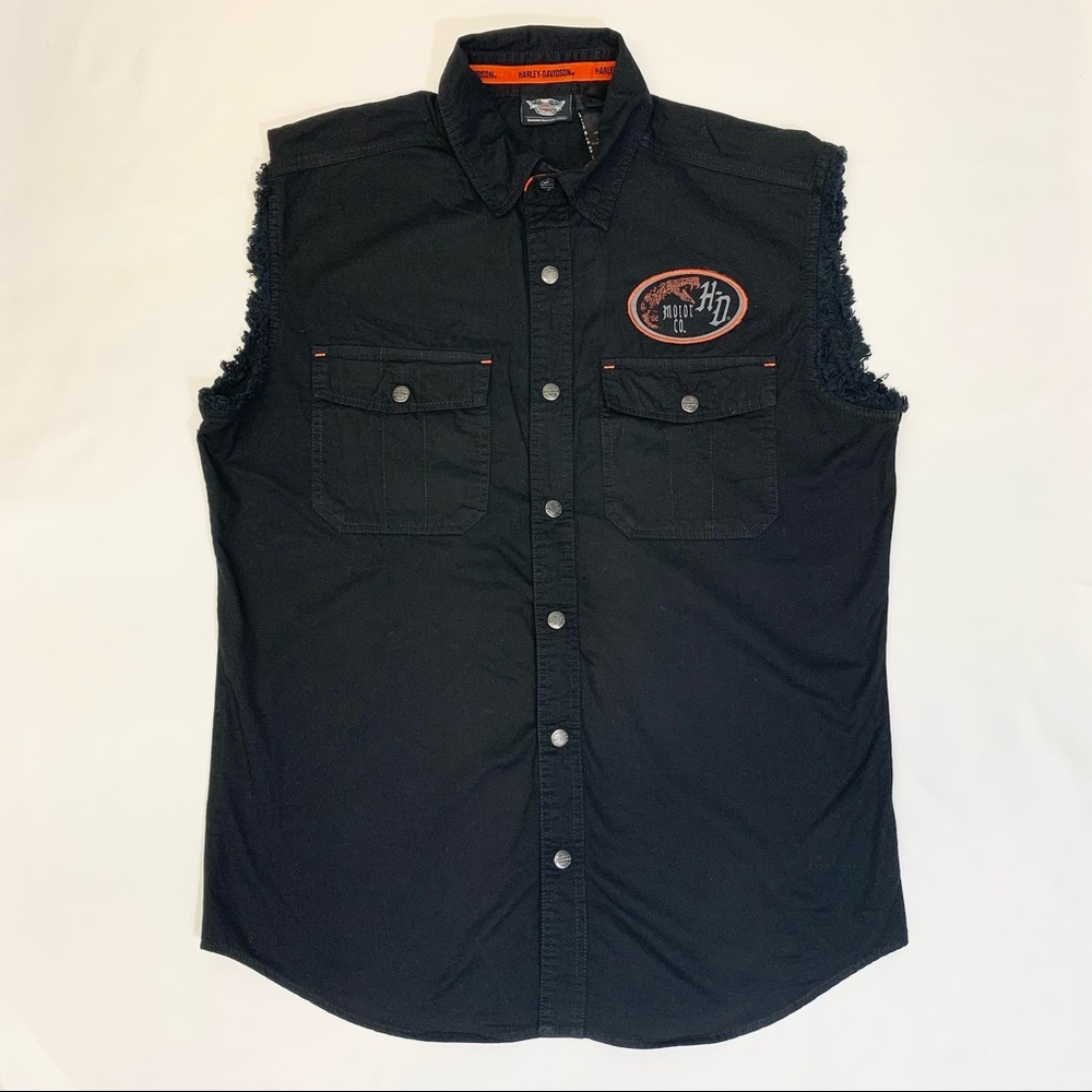 Harley Davidson Men’s Sleeveless Button up Shirt